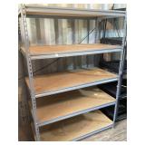 Metal Shelf with Wooden Shelves