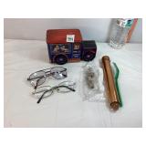 Hershey Kisses Truck Tin, Glasses, Dice & Misc