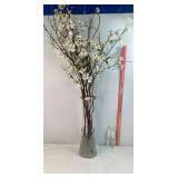 Glass Vase w/Flowers