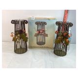 Two Harvest Candle Holders