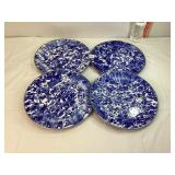 Golden Rabbit Swirl Enamelware 10.5' Plates