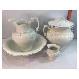 Verona Pitcher & Bowl, Vase & Misc