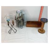 Vtg Clothespins, Canning Jar Holder, Box & Misc