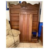 Antique Highback Headboard & Footboard As Pictured