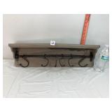 Wall Shelf w/Hanging Hooks