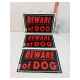 Plastic Beware of Dog Signs