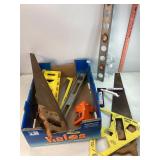 Handsaws, Levels, Plate, Vise & Misc