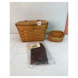 Longaberger Small Purse & 2002 Hostess Appr Basket