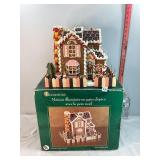 Traditions Lighted Gingerbread House w/Santa
