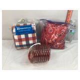 Tablecloths & Red Rope Lights