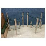 2 Vtg Glass Nesting Tables