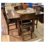 Dining Table w/Lazy Susan Center and 4 Chairs