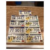 Vintage West Virginia License Plates