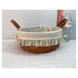 Longaberger Darning Basket w/Protector & Liner