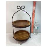 2 Tier Wrought Iron Server