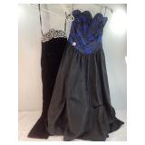 Black Velour Dress & Nylon Dress