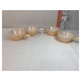 Fireking Iridescent Handled Bowls