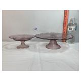 Small Purple Glass Cake Stands
