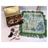 Military Pillow Case & Asst Costume Jewelry