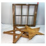 Wooden Stars & Window Decor