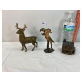 Cast Deer, Parrot & House Pieces