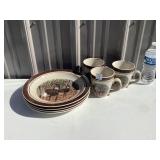 Cabellas White Tail Buck Plates & Cups