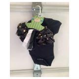 0 to 3 Months Onesie, Tutu & Head Wraps