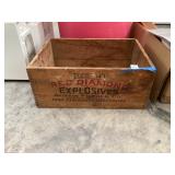 Red Diamond Explosives Wooden Box