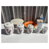 Block Bernarda Canisters, Longaberger Bowl & Misc