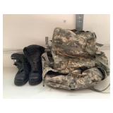 Military Bag & Boots