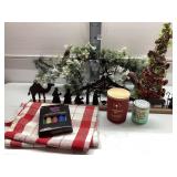 Assorted Christmas Deco & Candles