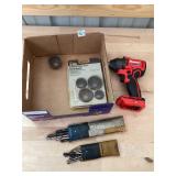 Bauer Cordless Drill w/Hole Saws, No Batt or Charg