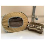 Pet Carrier & Neater Feeder