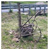 Antique Metal Wheeled Sickle Mower SEE DESCRIPT