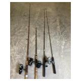 Asst Open Face Fishing Reels & Rods