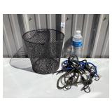 Metal Basket & Bungee Cords