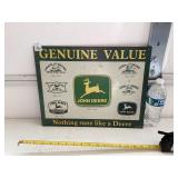 Metal John Deere Genuine Value Sign