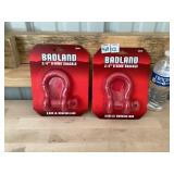 2 - Badland 3/4" D-Ring Shackles