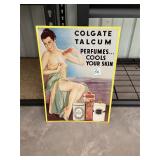 Metal Colgate Talcum Powder Sign