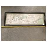 Pittsburgh & WV Railway Map, Glass Damaged