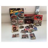 Assorted Nascar Diecasts, Belt Buckle & Cards