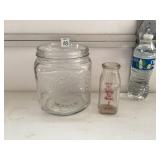 Mason Jar & Potomac State College Milk Bottle
