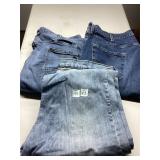 3 Pair of Mens Jeans Sz 42 x 32,