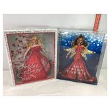 2012 & 2017 Holiday Barbies