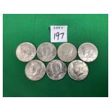 7 - 1980s Kennedy Half Dollars