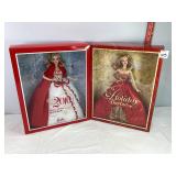 2010 & 2014 Holiday Barbies