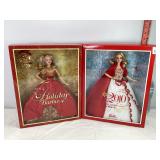 2010 & 2014 Holiday Barbies