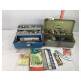 1 Metal & 1 Plastic Tackle Box w/Contents