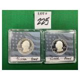 1 -2009 & 1 -2011 Washington Quarter Silver Proofs