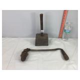 Wooden Mallet & Drawknife
